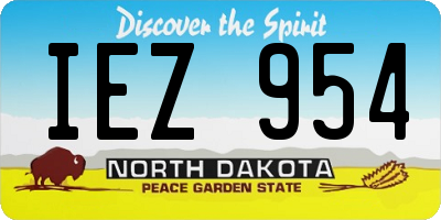 ND license plate IEZ954