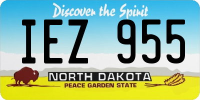 ND license plate IEZ955