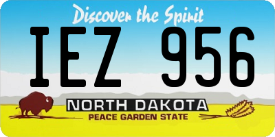 ND license plate IEZ956