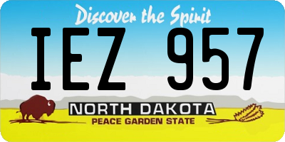 ND license plate IEZ957
