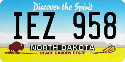 ND license plate IEZ958