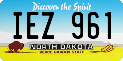 ND license plate IEZ961