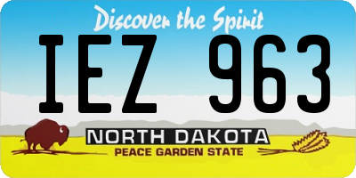 ND license plate IEZ963