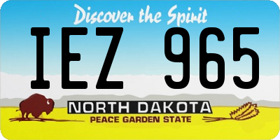 ND license plate IEZ965