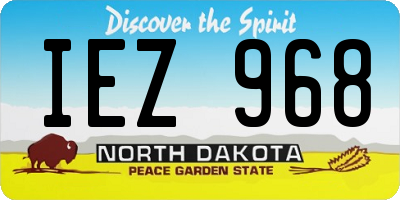 ND license plate IEZ968