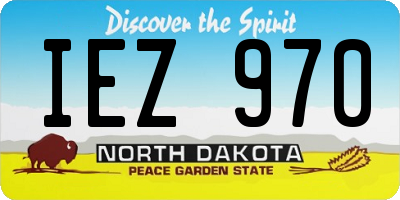 ND license plate IEZ970