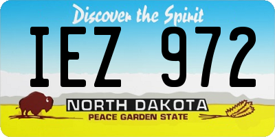 ND license plate IEZ972