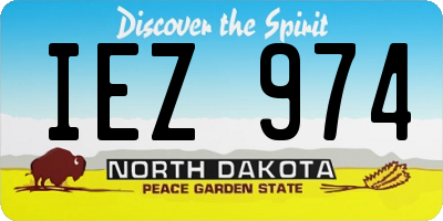 ND license plate IEZ974