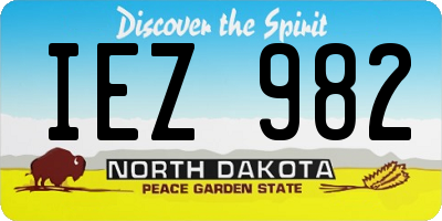 ND license plate IEZ982
