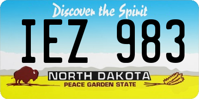 ND license plate IEZ983