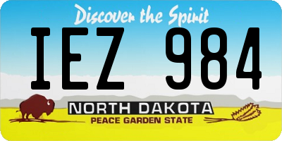 ND license plate IEZ984