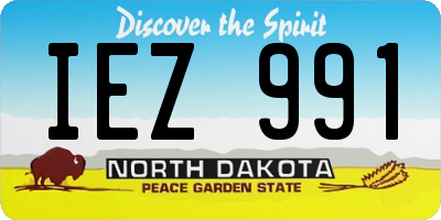 ND license plate IEZ991