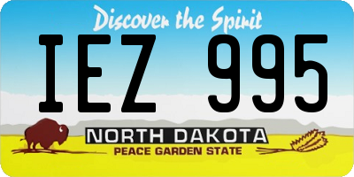 ND license plate IEZ995