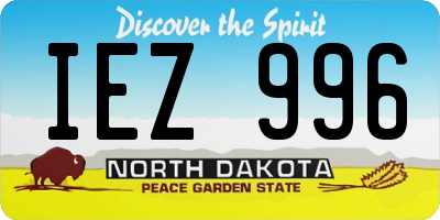 ND license plate IEZ996