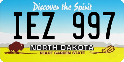 ND license plate IEZ997