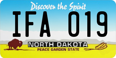 ND license plate IFA019