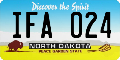 ND license plate IFA024