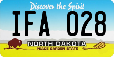 ND license plate IFA028