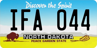 ND license plate IFA044