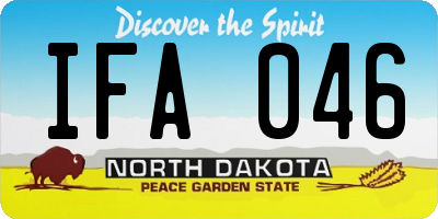 ND license plate IFA046
