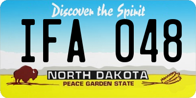 ND license plate IFA048