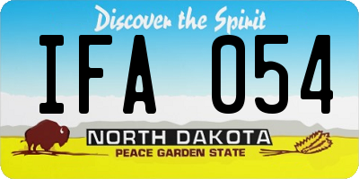 ND license plate IFA054