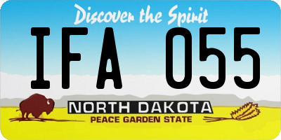 ND license plate IFA055