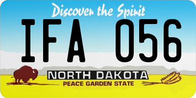 ND license plate IFA056