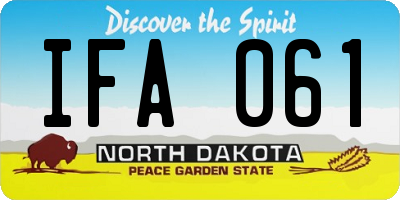 ND license plate IFA061
