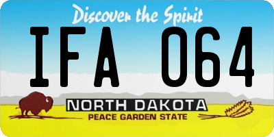 ND license plate IFA064