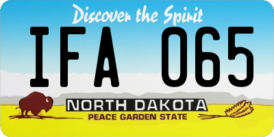 ND license plate IFA065