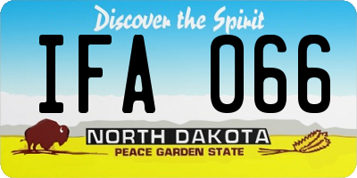 ND license plate IFA066