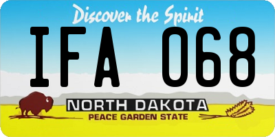 ND license plate IFA068