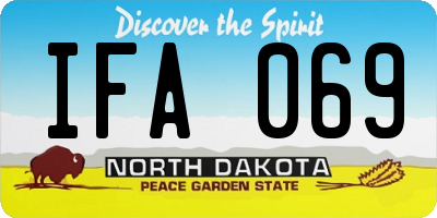 ND license plate IFA069