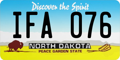 ND license plate IFA076