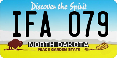 ND license plate IFA079