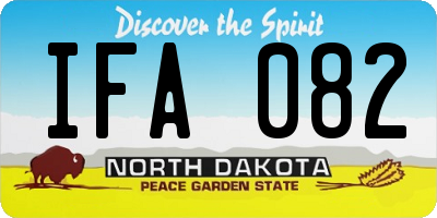 ND license plate IFA082