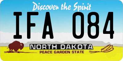 ND license plate IFA084