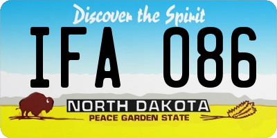ND license plate IFA086