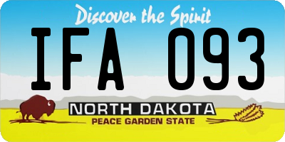 ND license plate IFA093