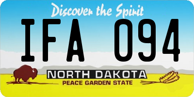 ND license plate IFA094