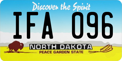 ND license plate IFA096