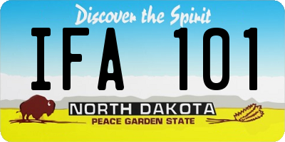 ND license plate IFA101