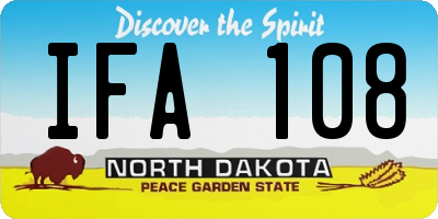 ND license plate IFA108