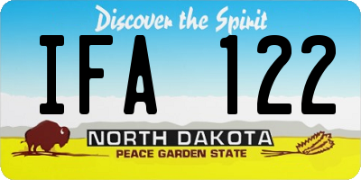 ND license plate IFA122