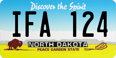 ND license plate IFA124