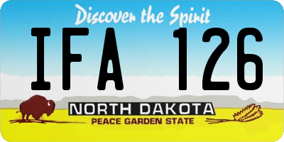 ND license plate IFA126