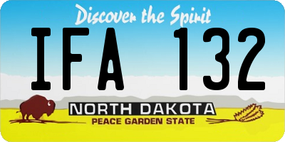 ND license plate IFA132