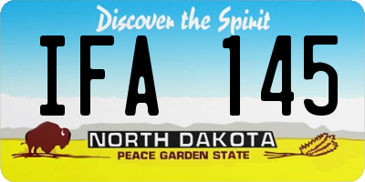 ND license plate IFA145