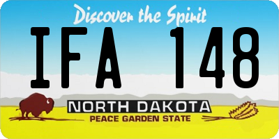 ND license plate IFA148
